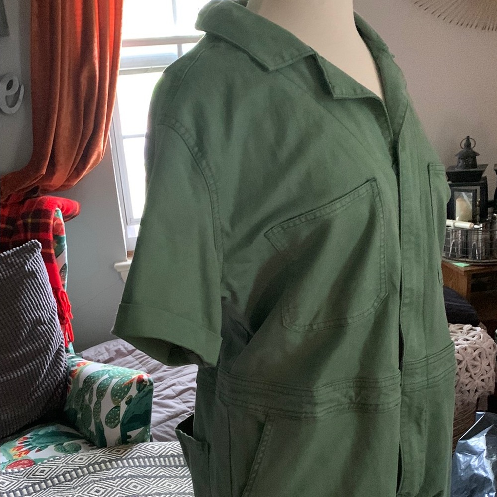 Universal Thread Green Short Sleeve Cotton blend Shorts Unionsuit size 18 - Picture 3 of 16